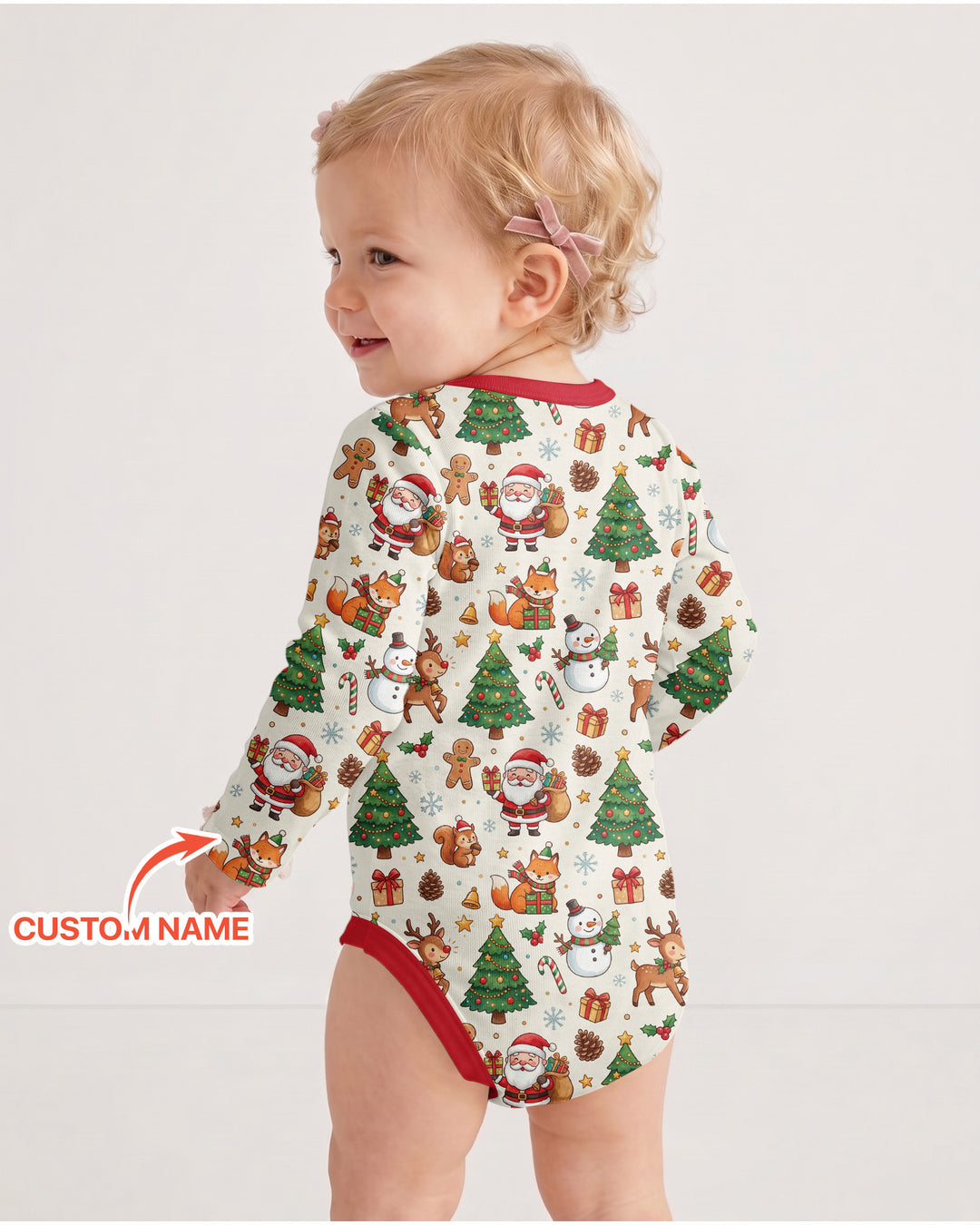 Custom Name When I Wake Up It's Will Be Christmas Bamboo Bodysuit