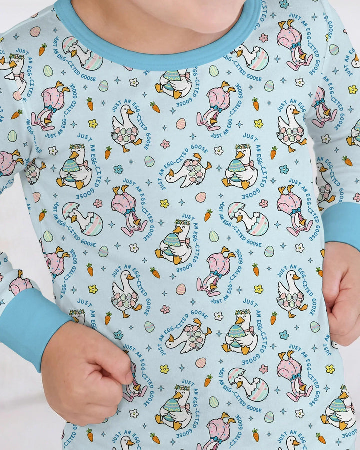 Easter Silly Goose Bamboo Two Piece Long Sleeve Pajama Set