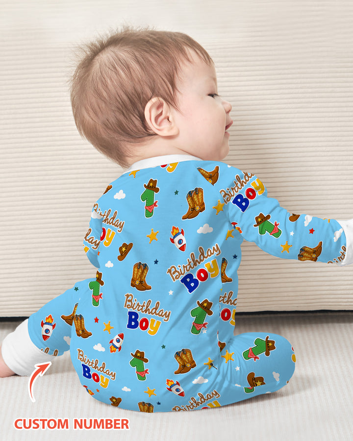 Custom Birthday Western Boy Bamboo Convertible Zippy