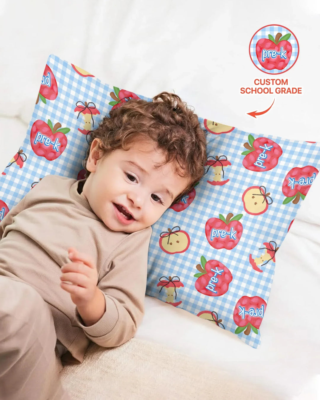 Custom School Grade Apple Days Bamboo Pillow Case