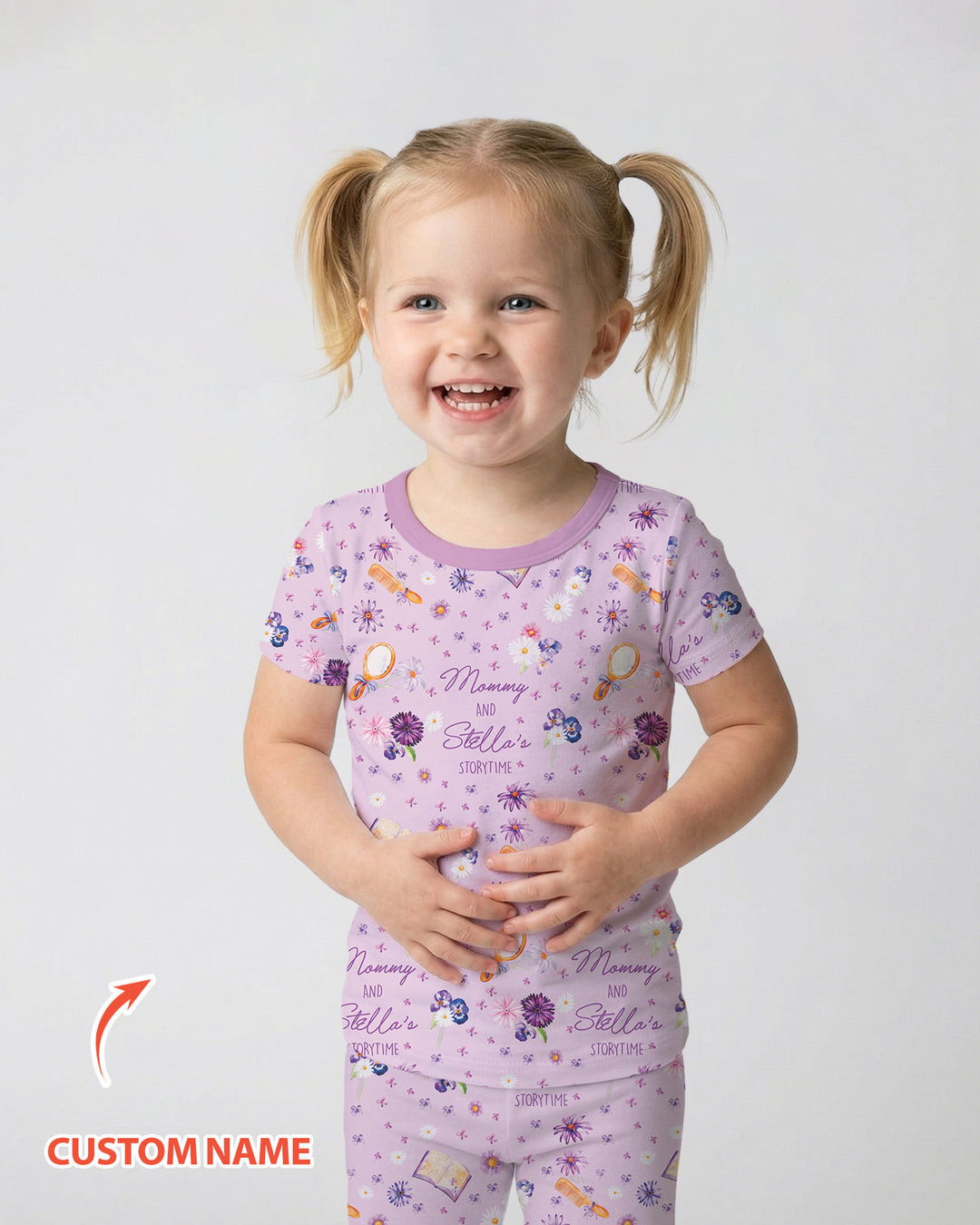 CUSTOM Template Bamboo Two Piece Short Sleeve Pyjamas Set
