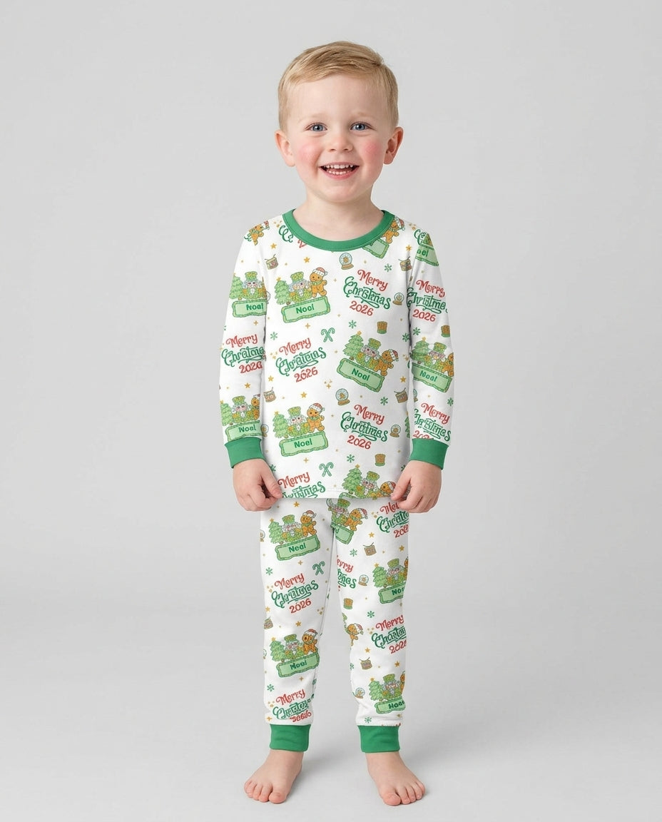 Custom Name Nutcracker Christmas Tale Bamboo Two Piece Long Sleeve Pajama Set