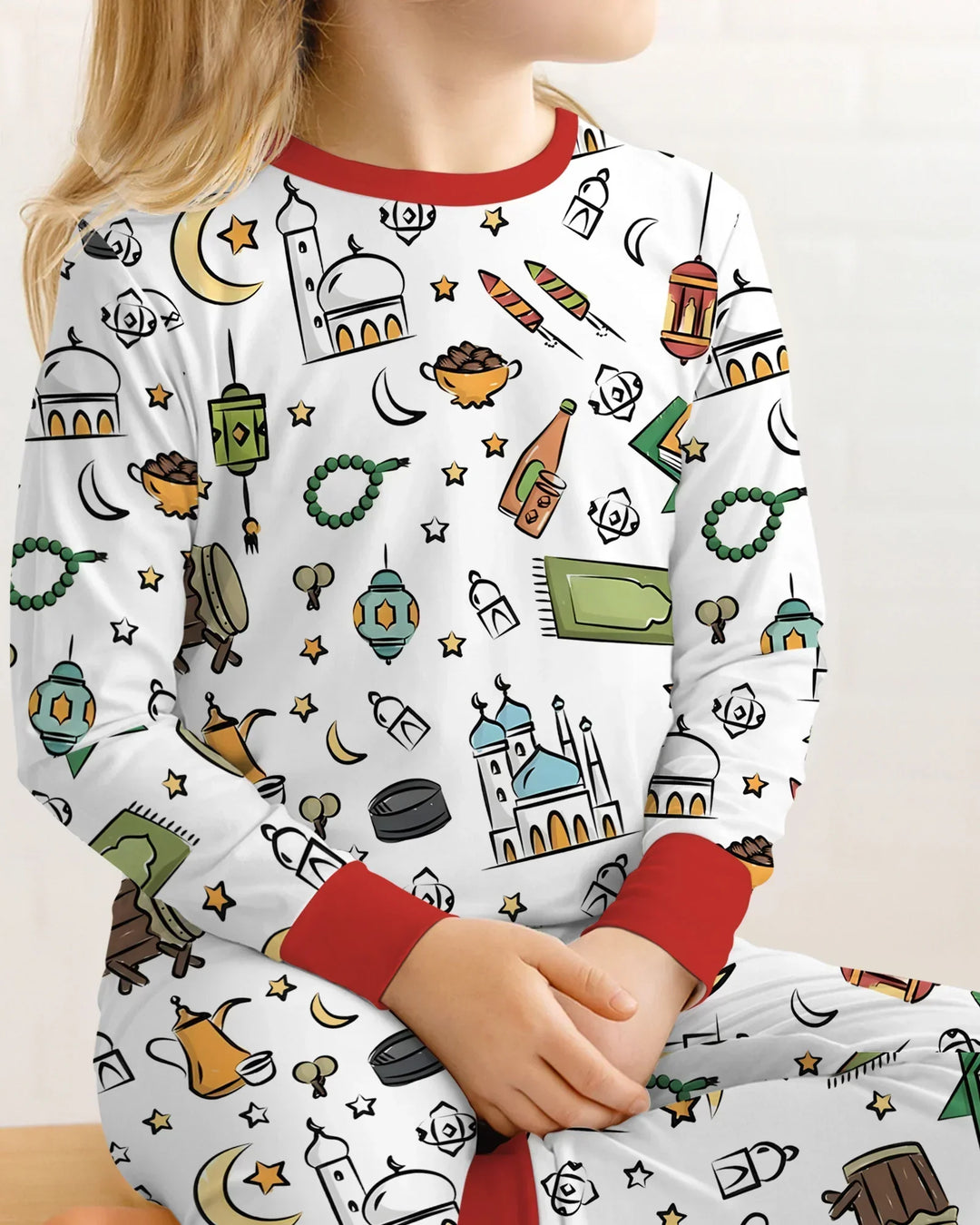 Ramadan Blessings Family Matching Bamboo Two Piece Long Sleeve Pajama Set