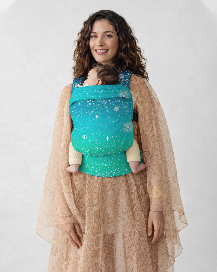 Teal Starry Night Sparkle Baby Carrier