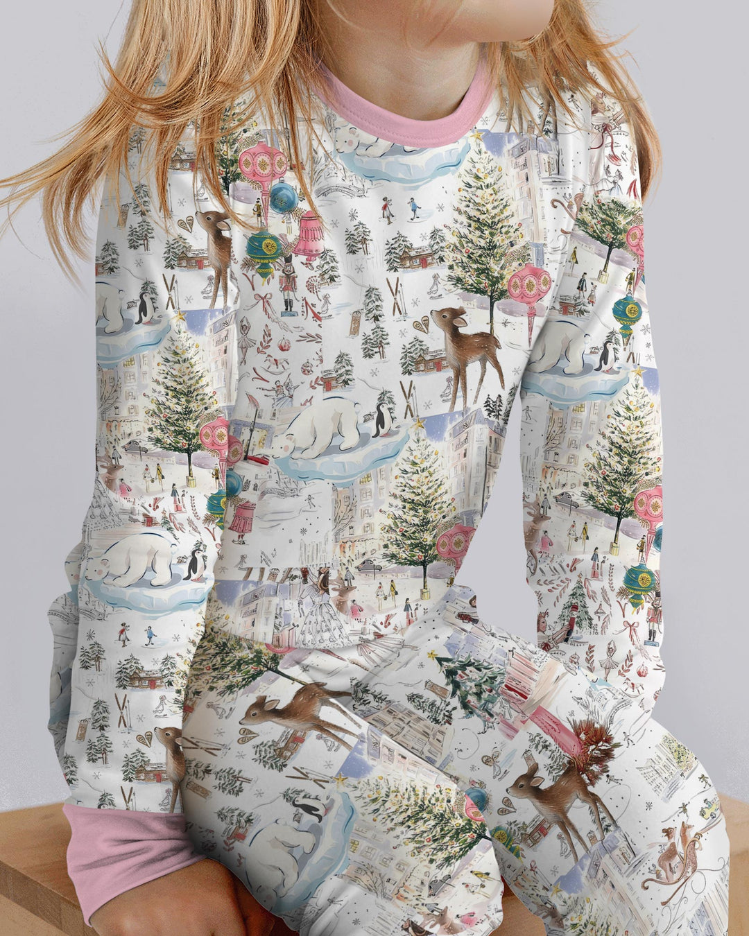 Enchanted Winter Wonderland Bamboo Two Piece Long Sleeve Pajama Set