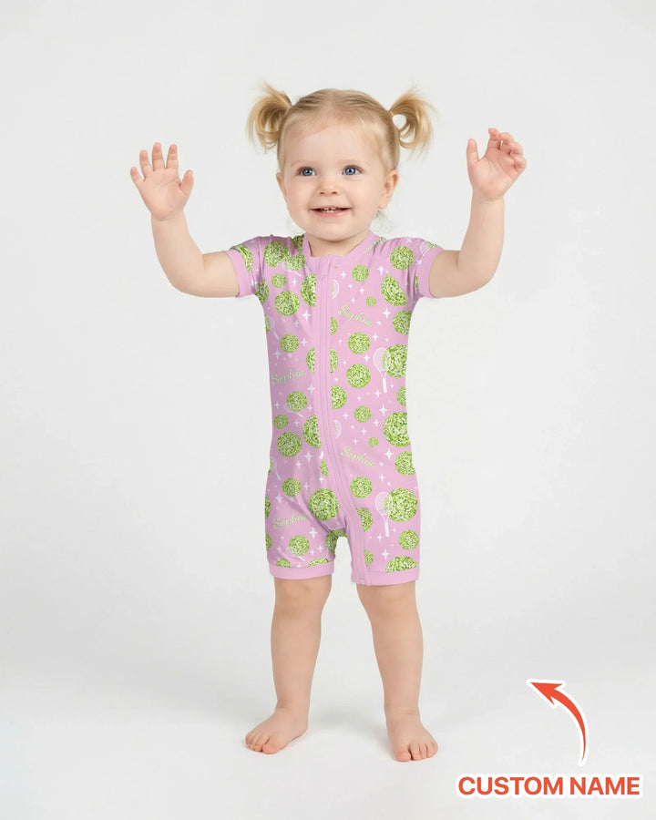 Tennis Disco Girl Party Matching Bamboo Shorty Zippy