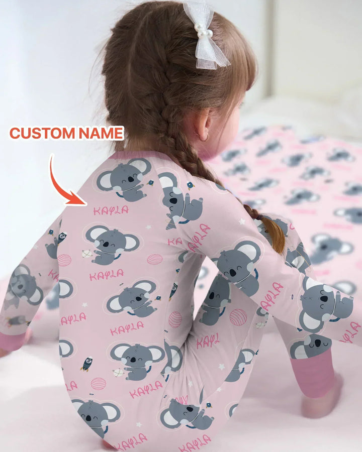Custom Name Cosmic Koala Bamboo Convertible Zippy