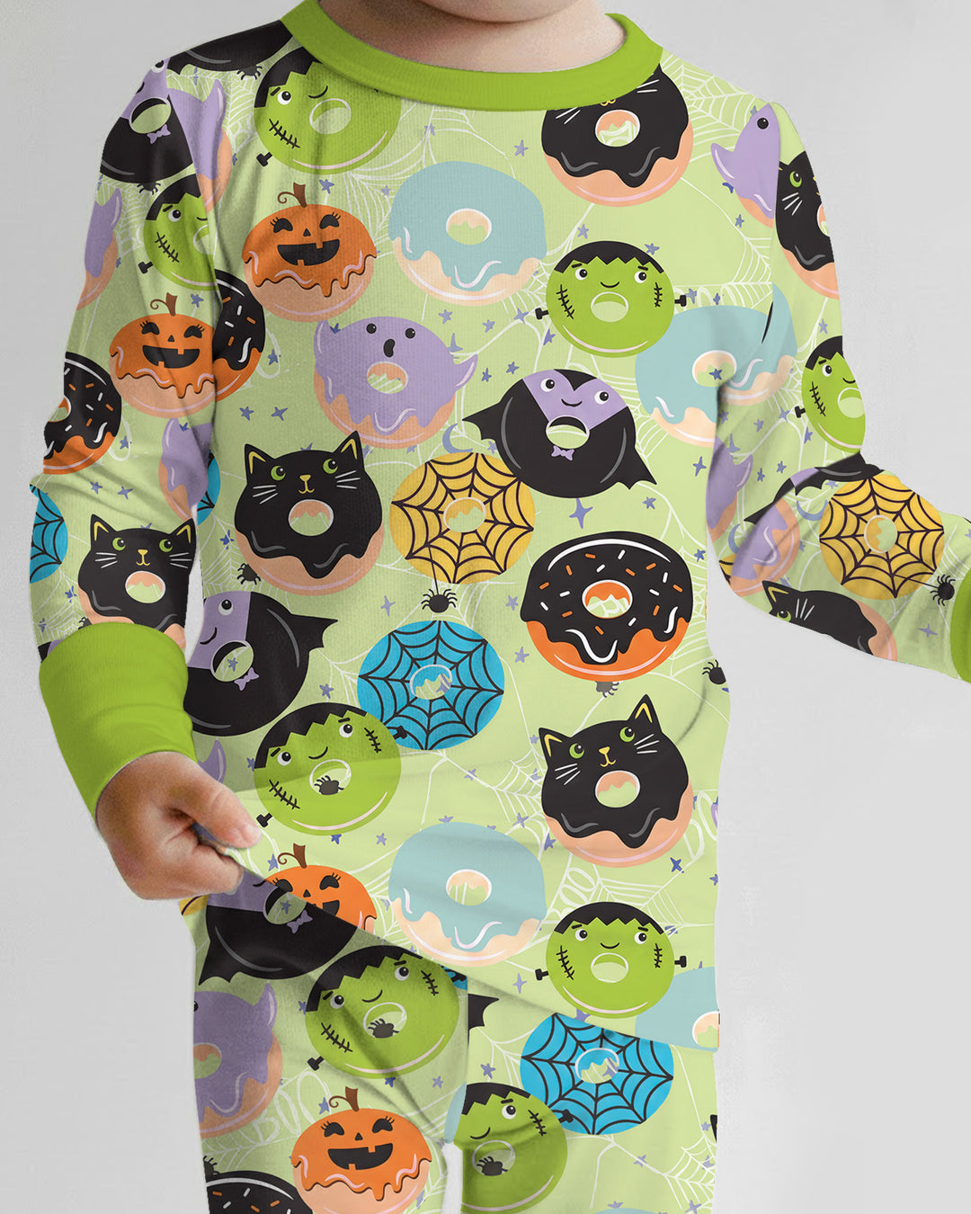 Halloween Donut Bamboo Two Piece Long Sleeve Pajama Set
