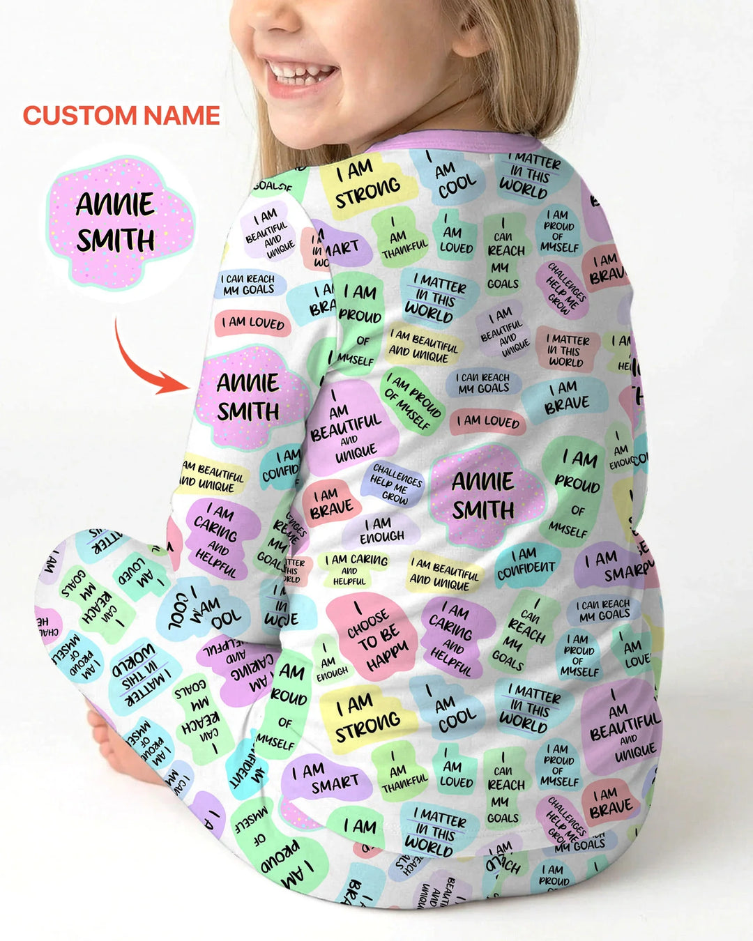 Mom & Baby Daily Affirmation Bamboo Two Piece Long Sleeve Pajama Set