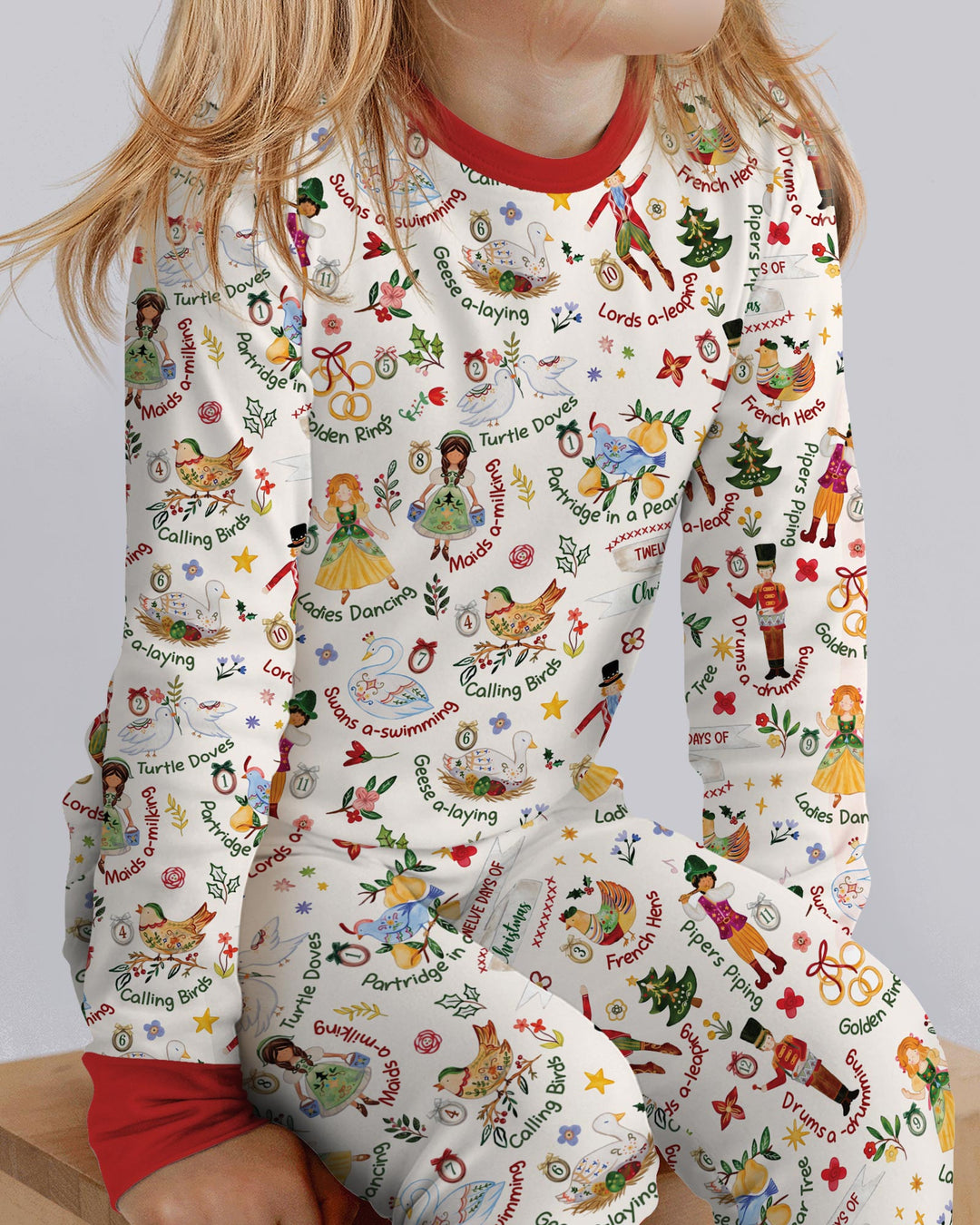 The 12 Days of Christmas Bamboo Two Piece Long Sleeve Pajama Set