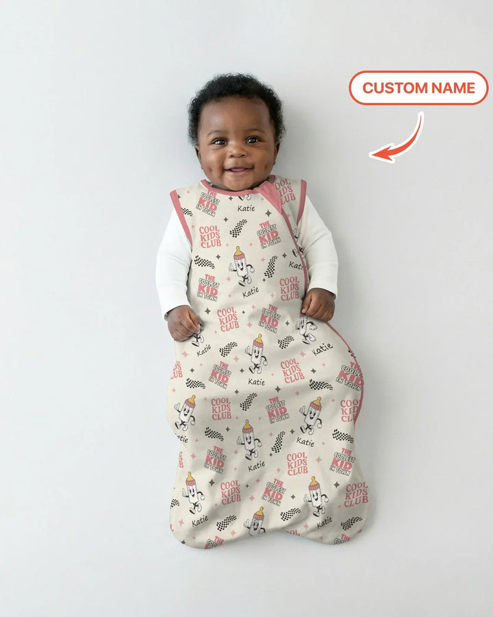 Custom Name Cool Club Daddy & Me Matching Bamboo Sleep Bag