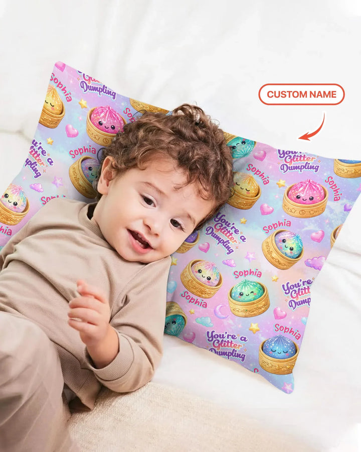 Custom Name You're A Glitter Dumpling Bamboo Pillow Case