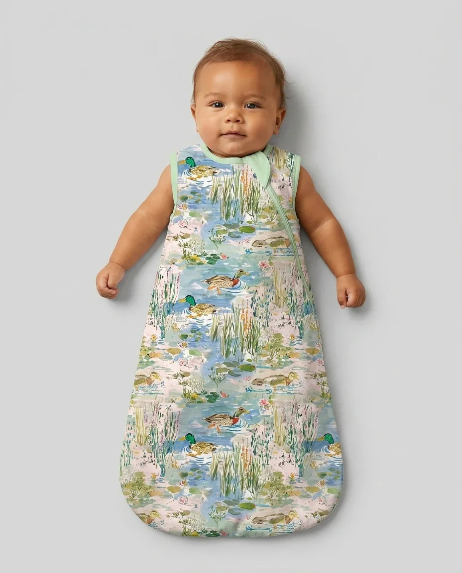Watercolor Mallard Duck Bamboo Sleep Bag