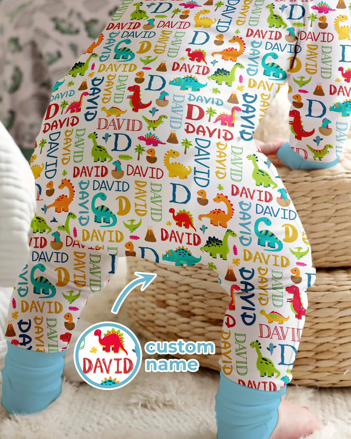 Personalized Fantasy Dinosaur Word Bamboo Convertible Zippy