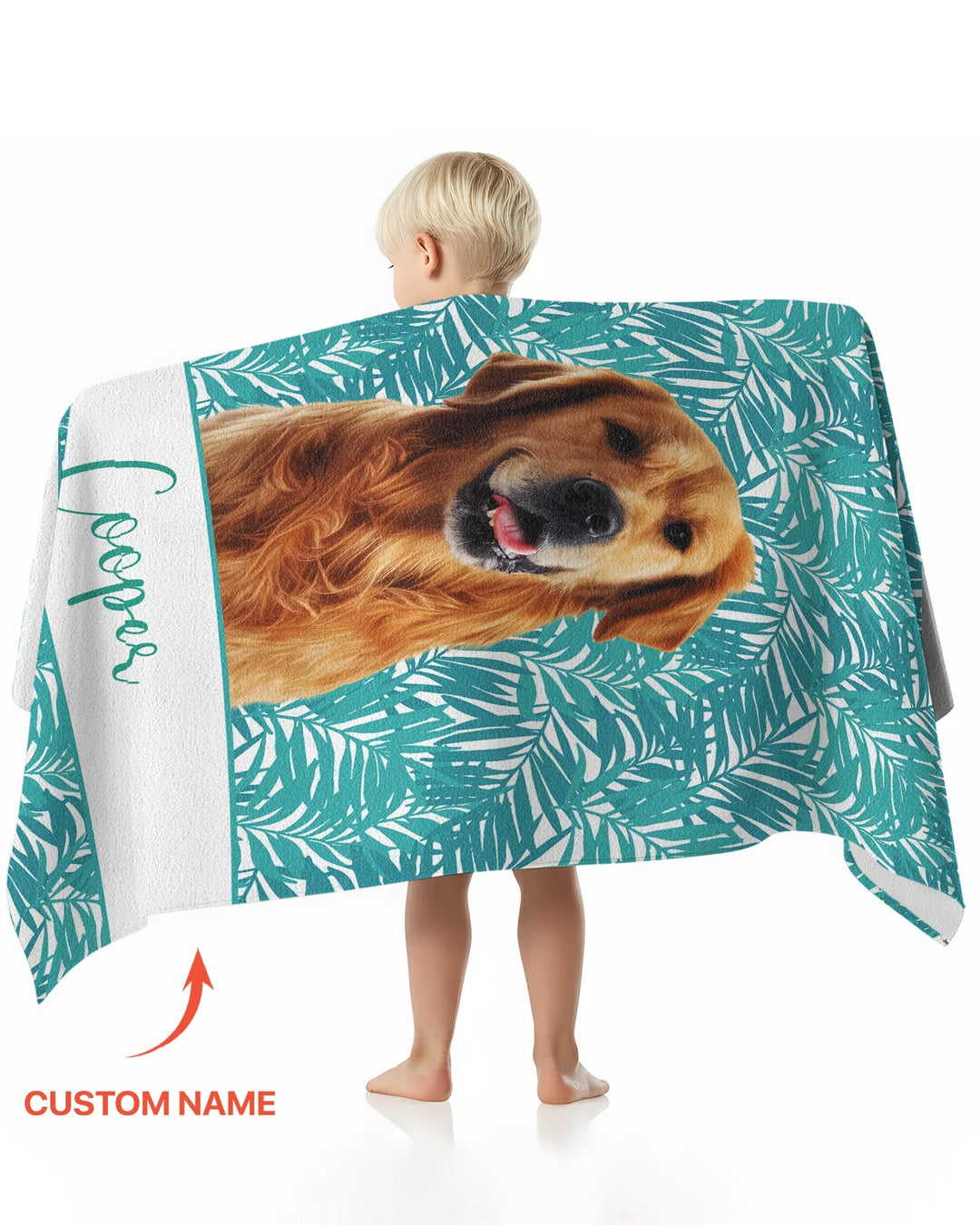 Custom Photo Print Dog Bamboo Beach Towel