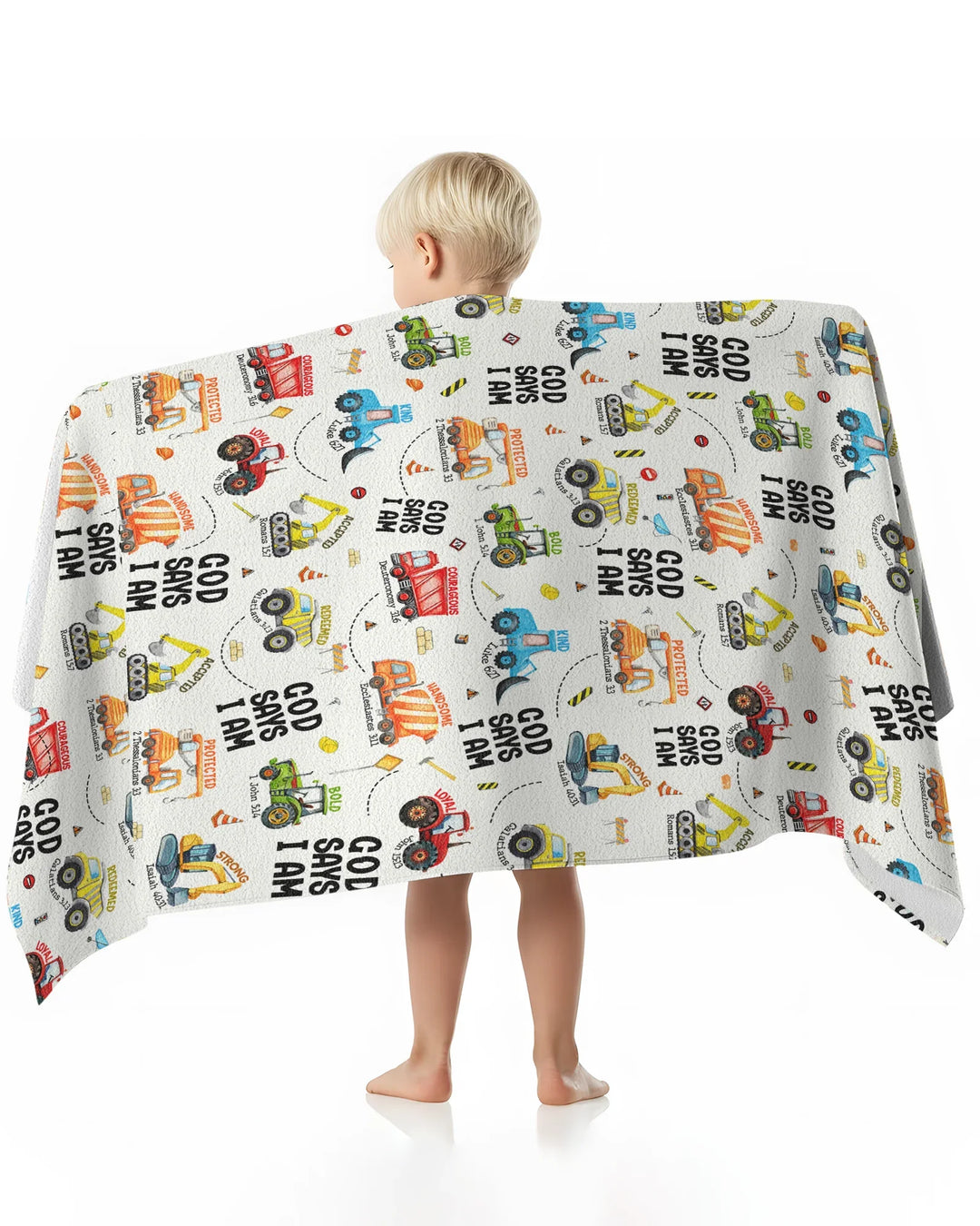 God Says I Am Boy Bamboo Beach Towel