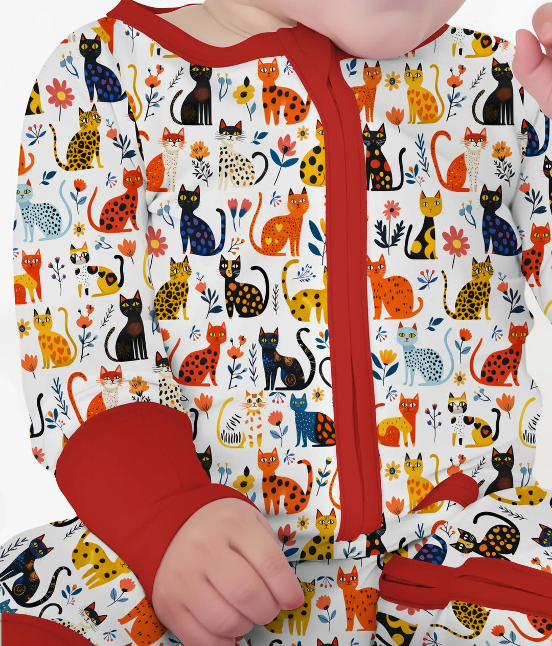 Whimsy Woodland Cats Bamboo Convertible Zippy