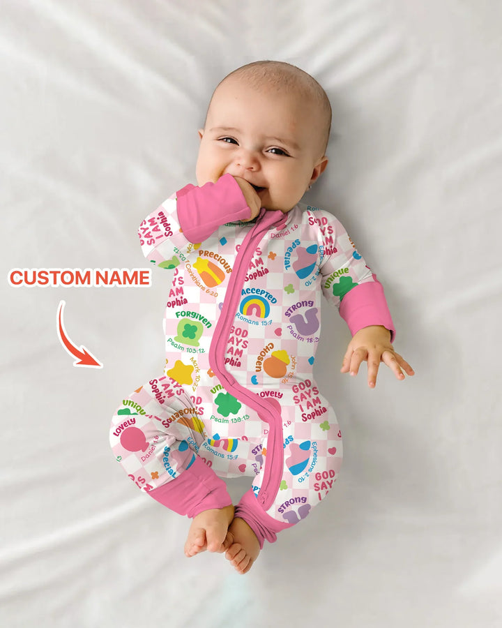 God Says I Am St. Patrick’s Day Custom Name Family Matching Bamboo Convertible Zippy