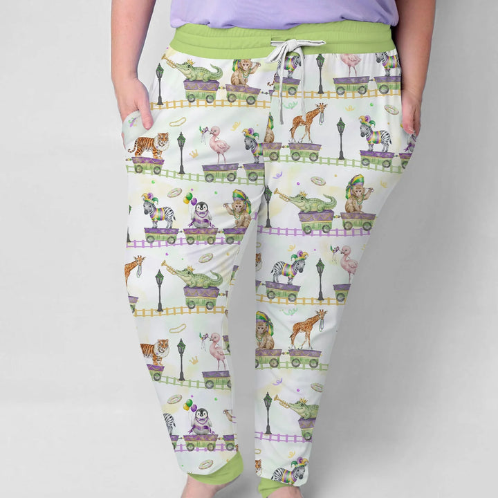 Mardi Gras Jungle Krewe Bamboo Women Pajama Set