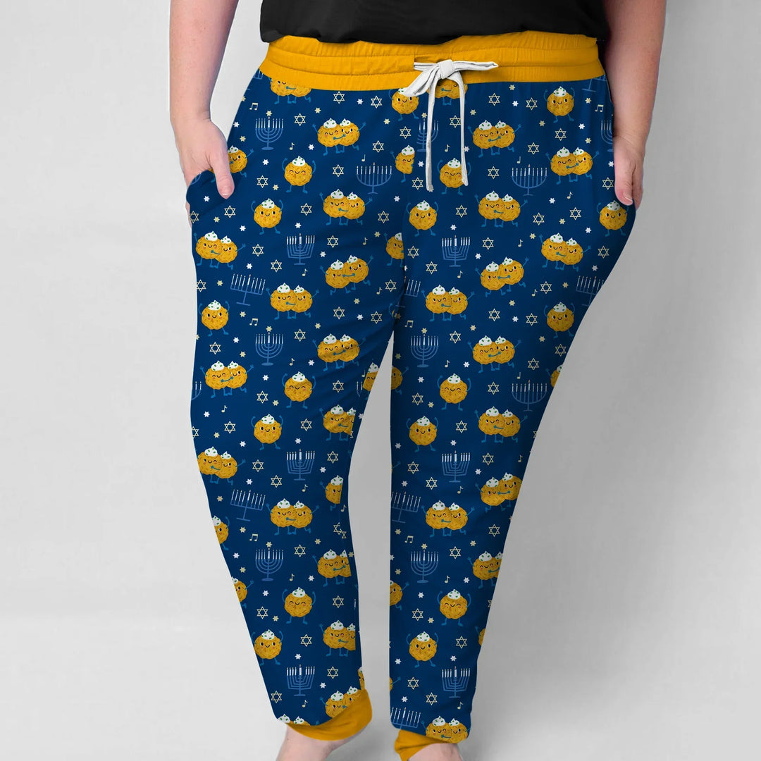 Hanukkah Latke Family Matching Bamboo Women Pajama Set