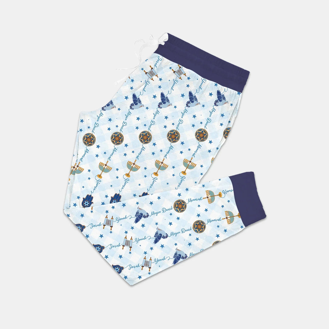 Hanukkah Festival Matching Family Custom Bamboo Women Pajama Set