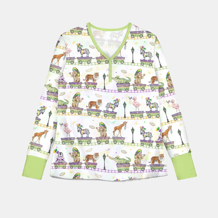 Mardi Gras Jungle Krewe Bamboo Women Pajama Set