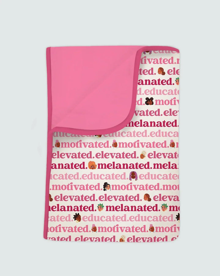 Educated Motivated Elevated Melanated Bamboo Blanket