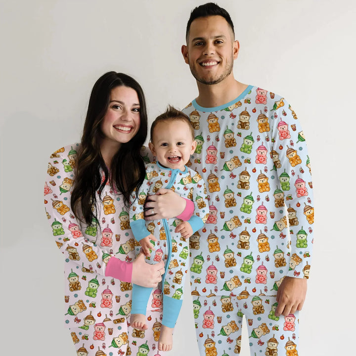 Holiday Bear Cup Custom Bamboo Women Pajama Set