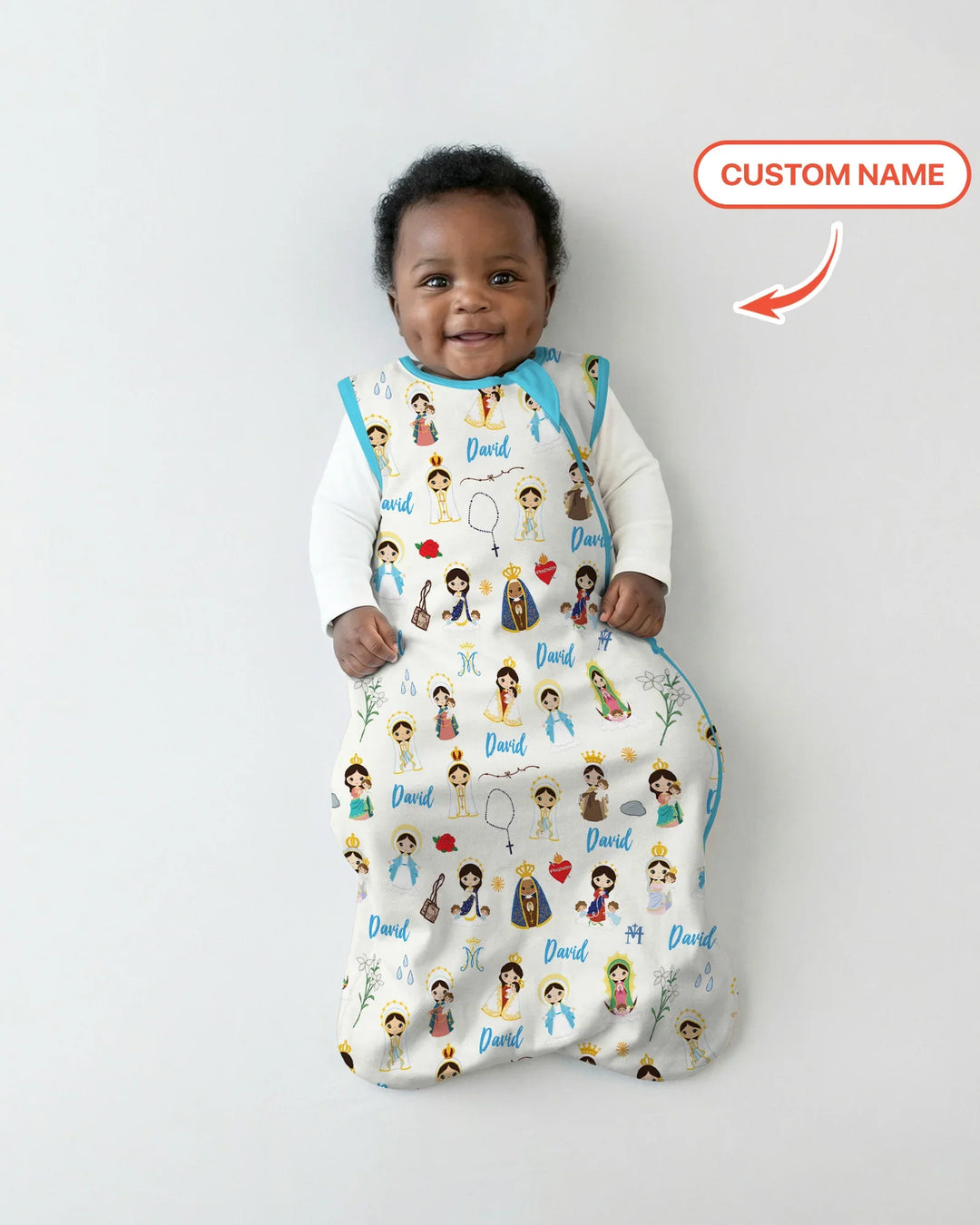 Custom Name Mother Mary Bamboo Sleep Bag