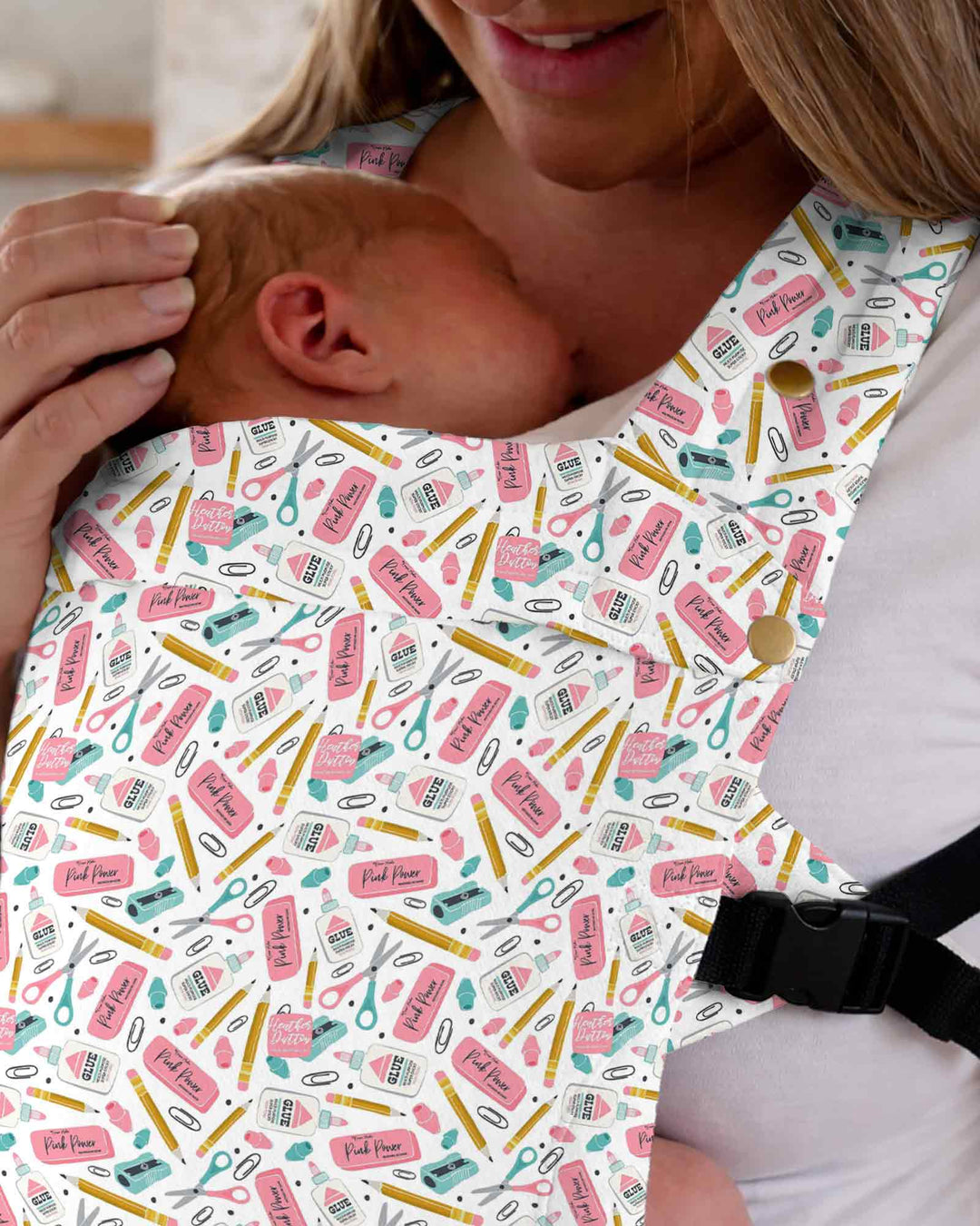 Pink Power School Supplies Baby Carrier