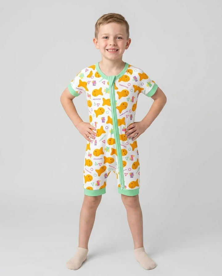 Cheesy Fishies Family Matching Bamboo Shorty Zippy