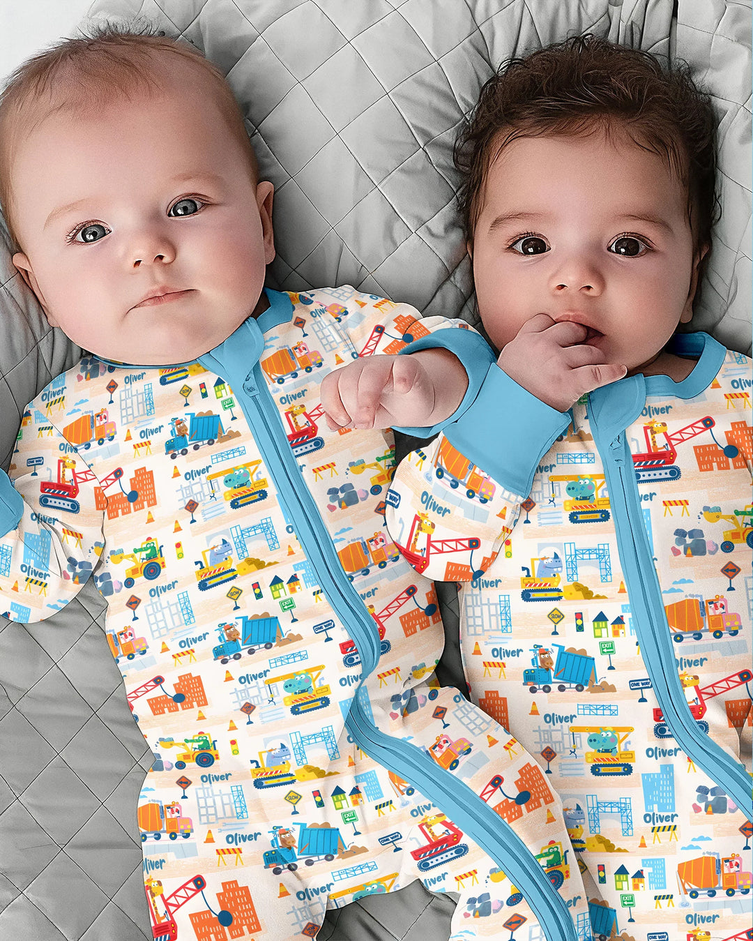 Little Builder Friends Custom Name Bamboo Convertible Zippy