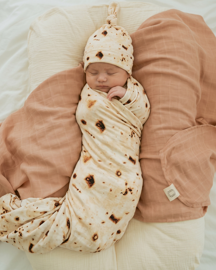Cutest Homemade Burrito Bamboo Swaddle Blanket