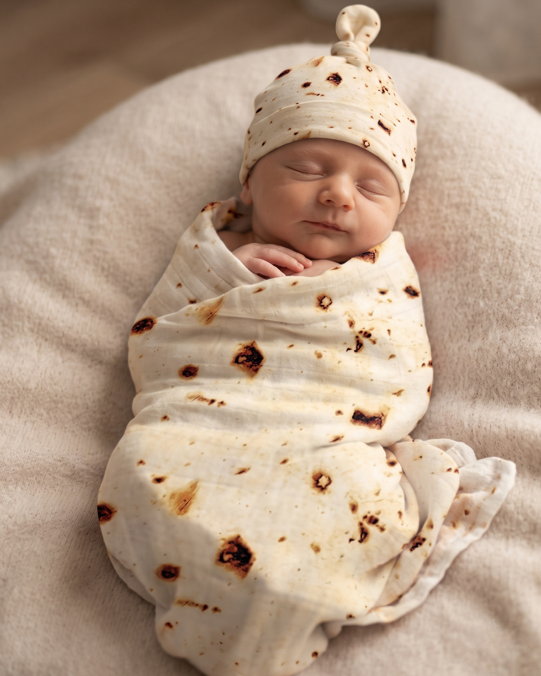 Cutest Homemade Burrito Bamboo Swaddle Blanket