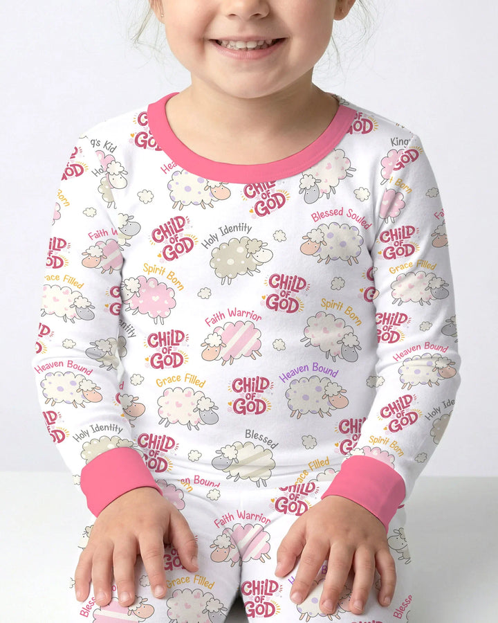 A Child Of God Girl Bamboo Two Piece Long Sleeve Pajama Set