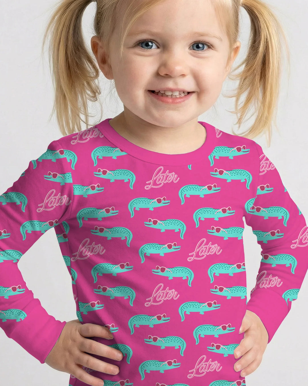 Later Gator Bamboo Two Piece Long Sleeve Pajama Set
