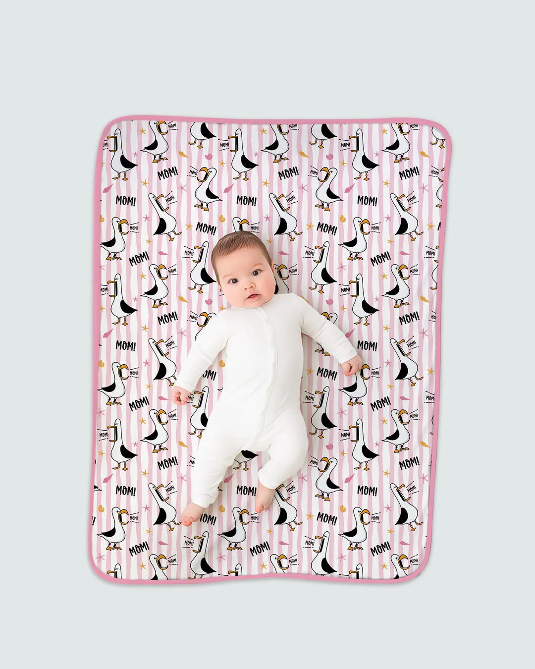 Seagull mom Mom MOM Bamboo Blanket
