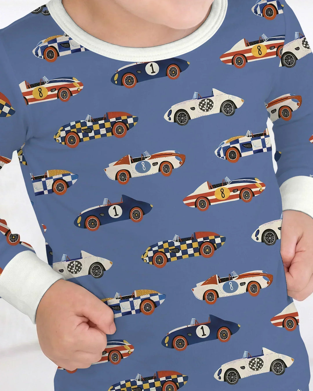 Stock Car Race Bamboo Two Piece Long Sleeve Pajama Set