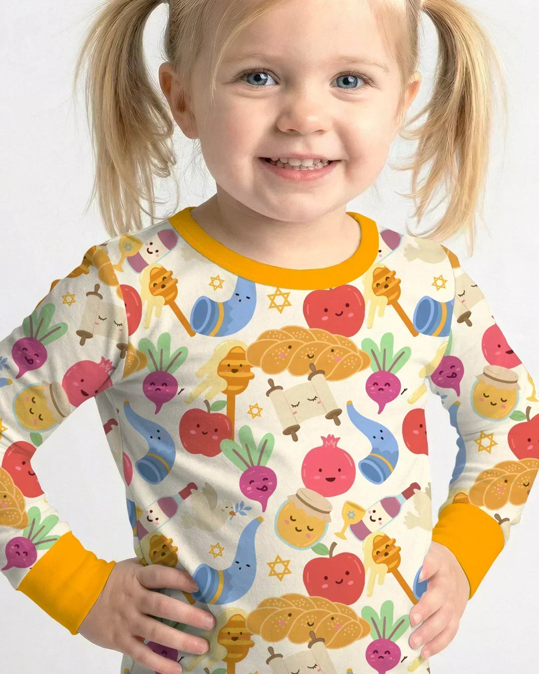 Shana Tova Rosh Hashanah Bamboo Two Piece Long Sleeve Pajama Set