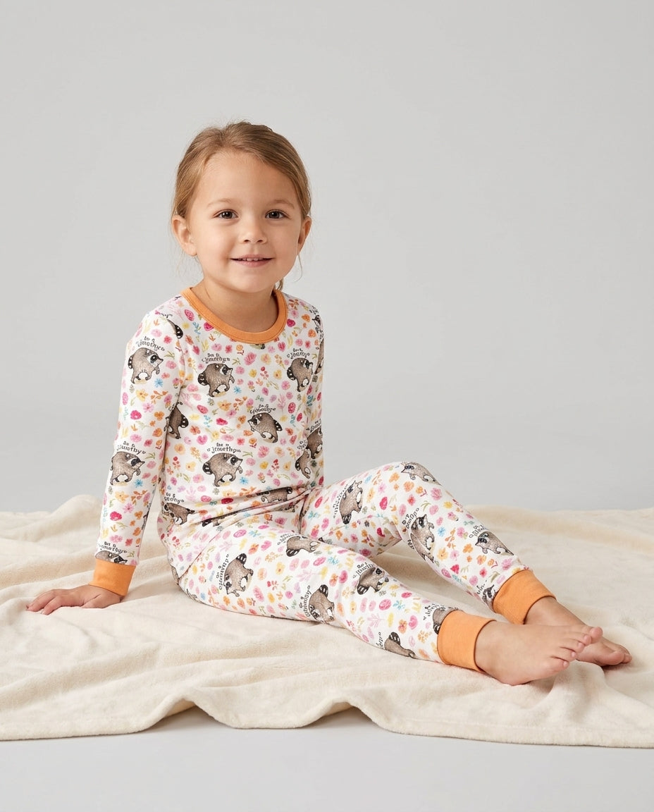 Template Bamboo Two Piece Long Sleeve Pyjamas Set