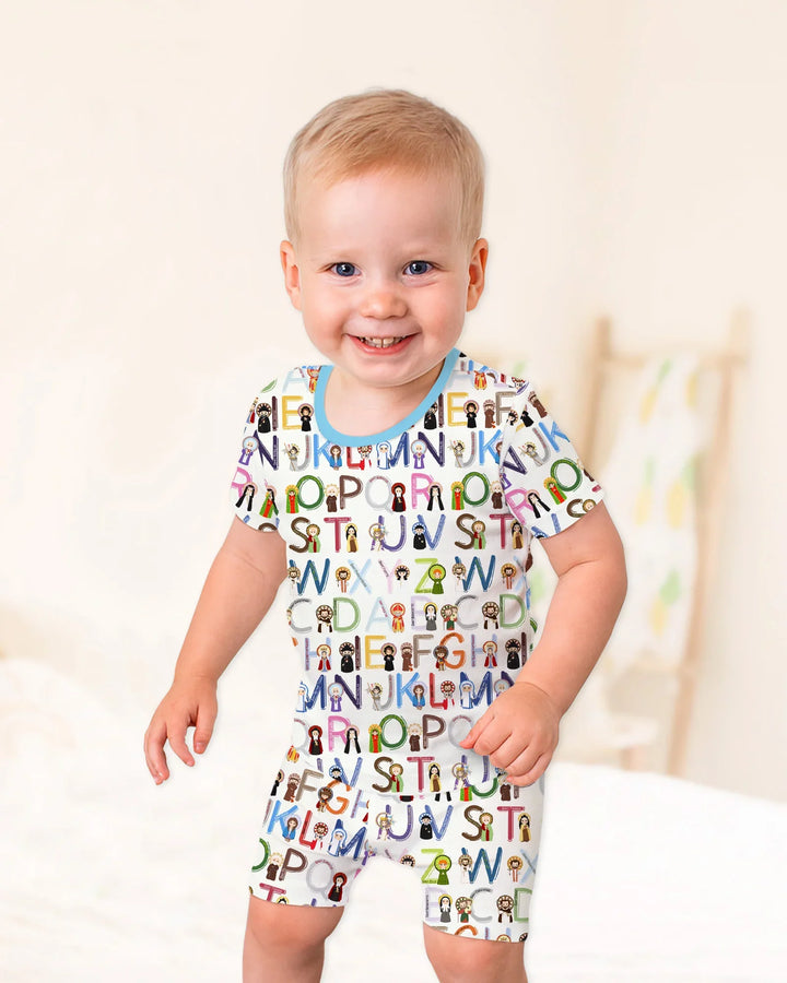 Saint ABCs Bamboo Two Piece Short Sleeve Shorts Pajama Set