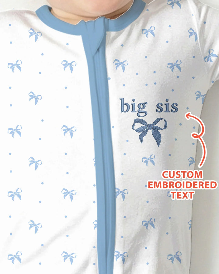 Custom Embroidered Name Mommy and Girls Matching Bamboo Convertible Zippy