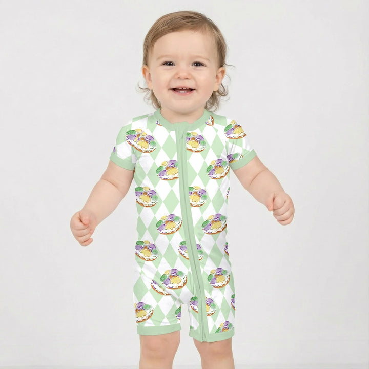 Mardi Gras Donut Bamboo Shorty Zippy