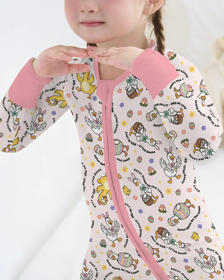 Easter Goose Family Matching Bamboo Convertible Zippy