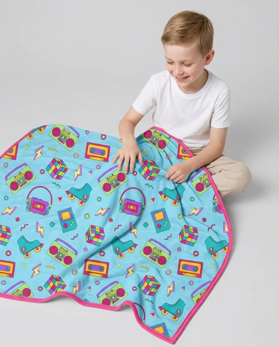 80s Retro Neon Bamboo Blanket