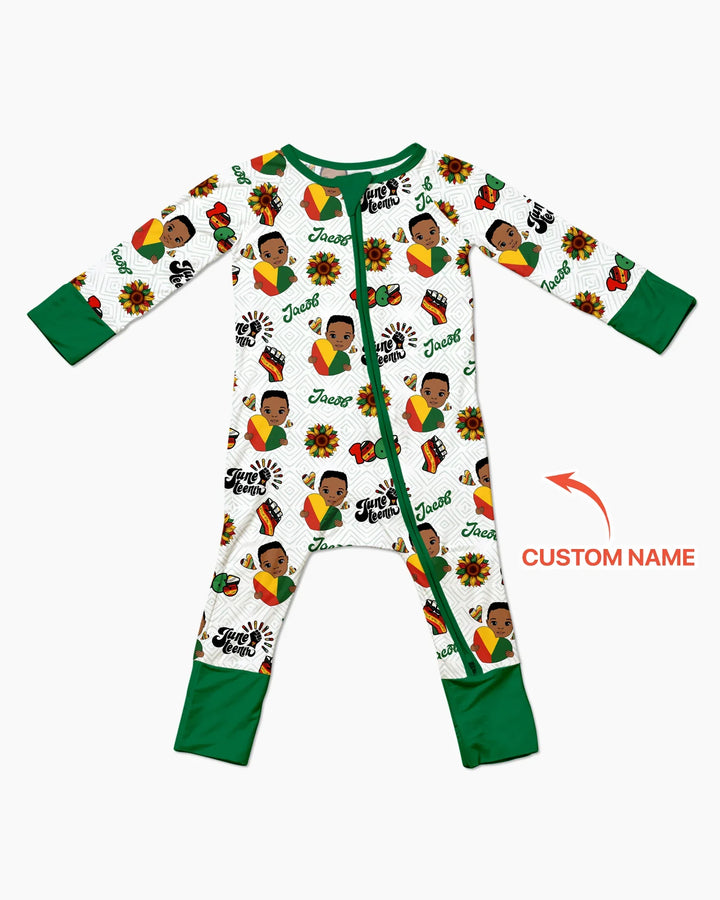 Custom Name Bloom in Freedom Bamboo Convertible Zippy