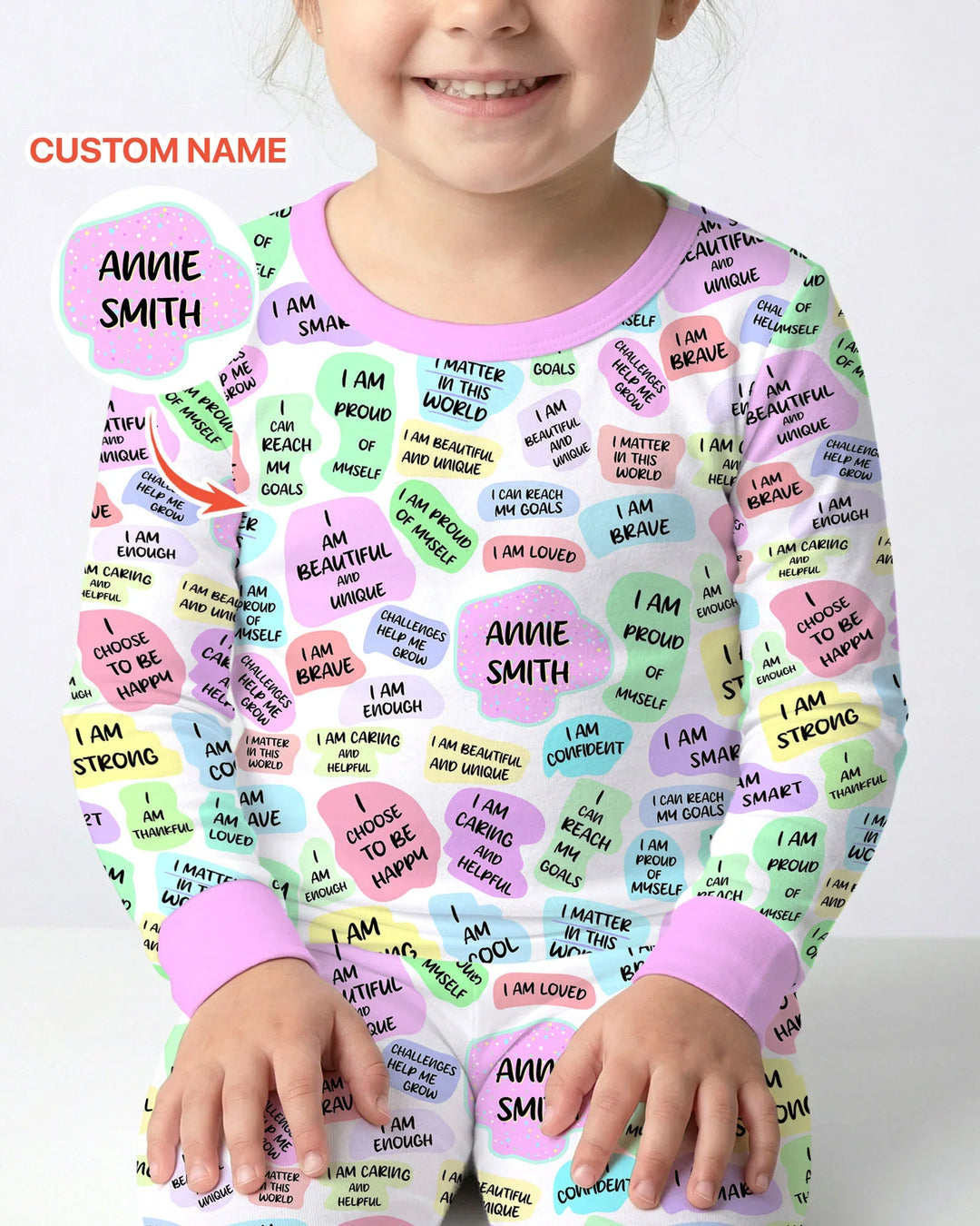 Mom & Baby Daily Affirmation Bamboo Two Piece Long Sleeve Pajama Set