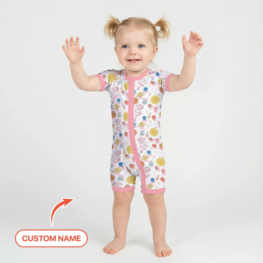Custom Name Little's Kid into Universer Bamboo Shorty Zippy