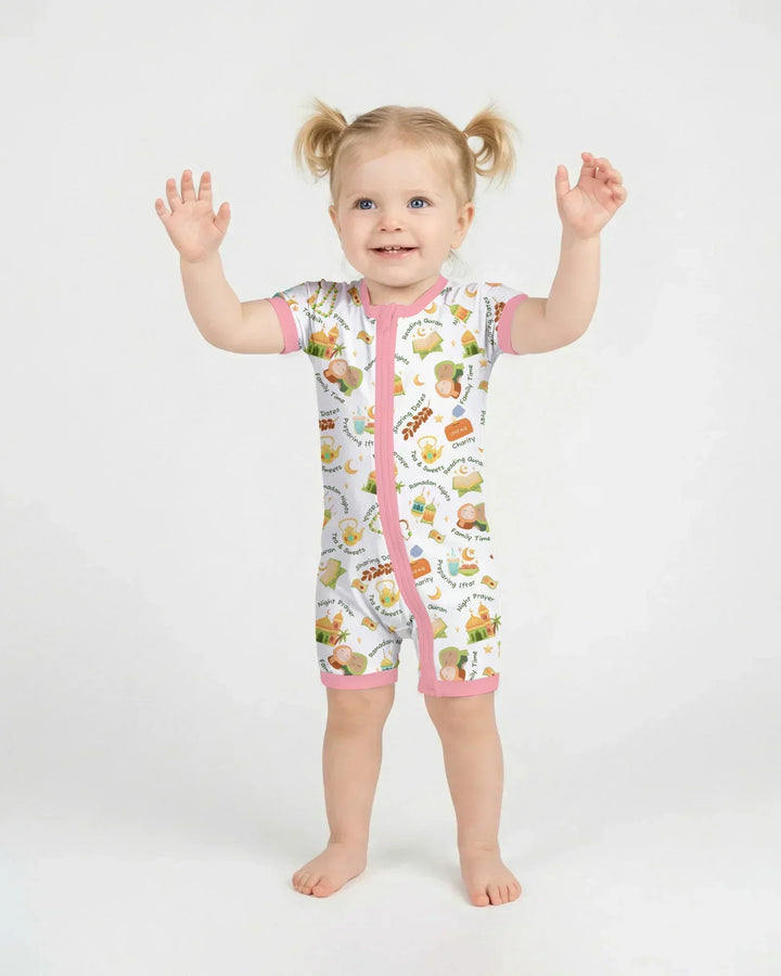 Ramadan Mubarak Matching Family Bamboo Shorty Zippy