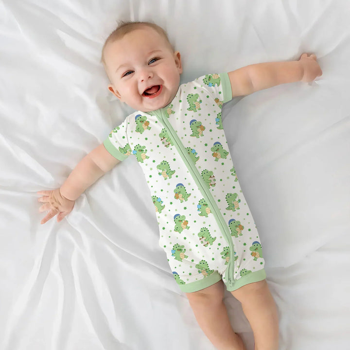 Shabbat Dinosaur Bamboo Shorty Zippy